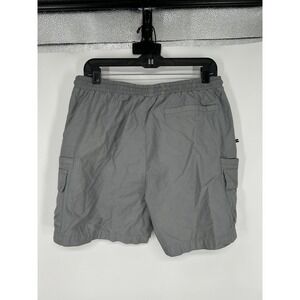 Kith Cargo Shorts Men's Medium Gray Drawstring Waist Nylon Pockets 5" Inseam